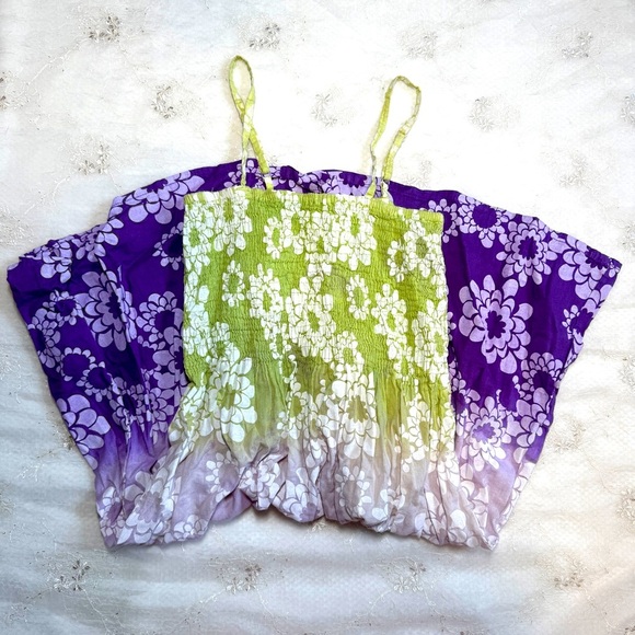 Vintage Y2K Ocean Breeze Floral Ombre Dress – Size Medium – Small Flaw - Picture 1 of 6